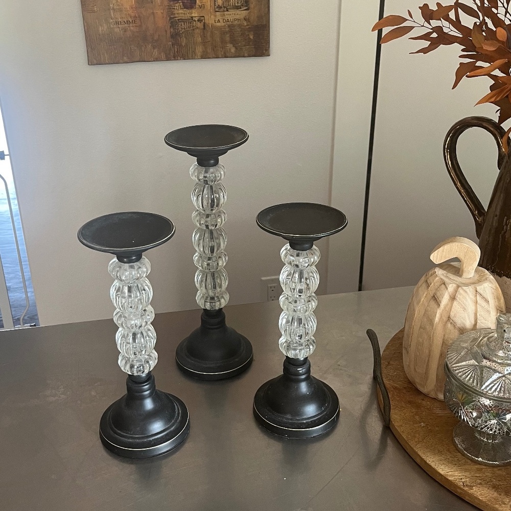 Glass Candle Pillars